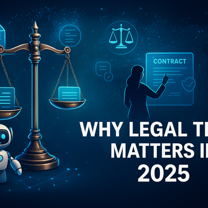 A modern image portraying digital contracts and why legal tech matters in 2025